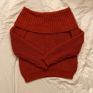 Burnt Orange Off The Shoulder Forever21 Sweater